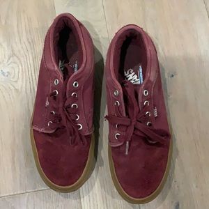 Suede Oxford Red Lightly Used Van Shoes